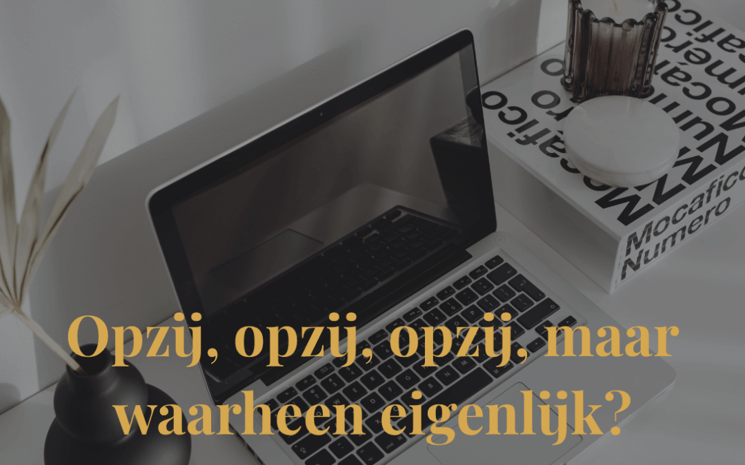 Opzij, opzij, opzij, maar waarheen eigenlijk?